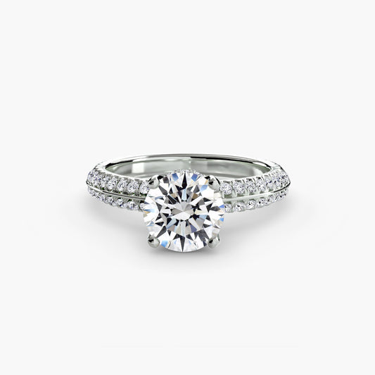 Solitaire with Pavé Roset Jewelry