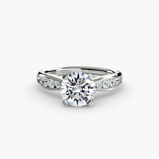 Solitaire with Pavé 3 Roset Jewelry