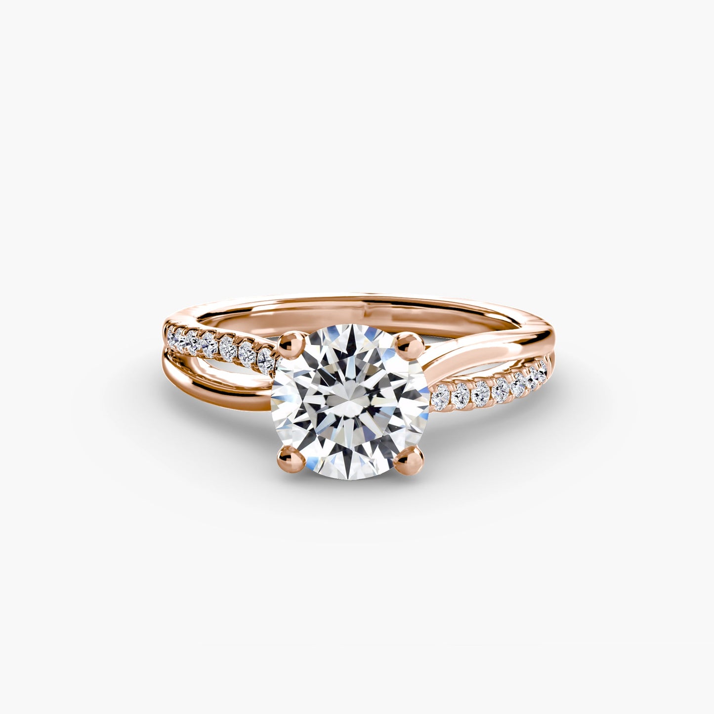 The Split Shank Pavé Solitaire Roset Jewelry