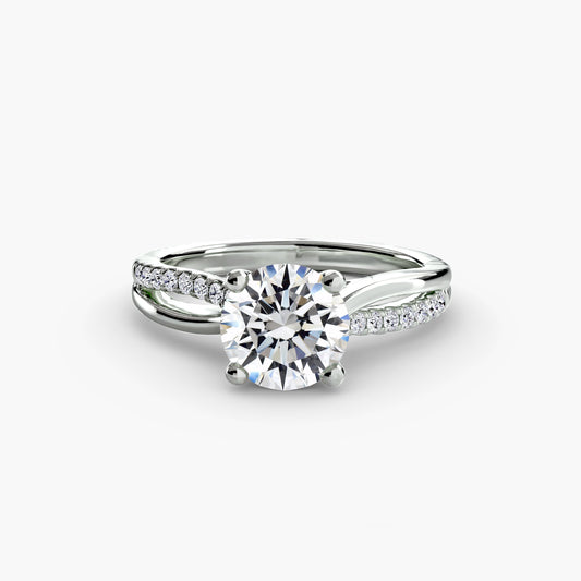 The Split Shank Pavé Solitaire Roset Jewelry