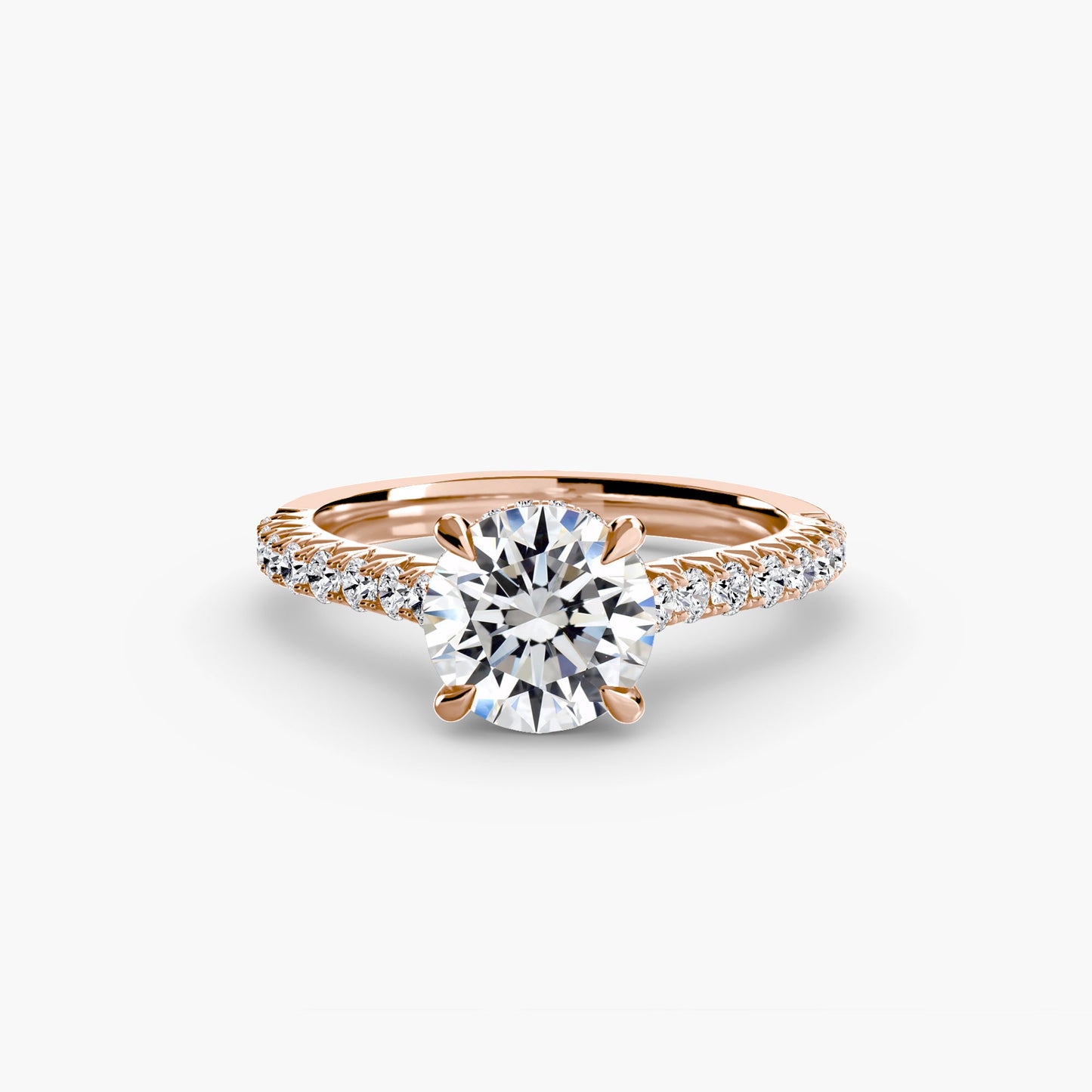 Solitaire with Pavé 5 Roset Jewelry