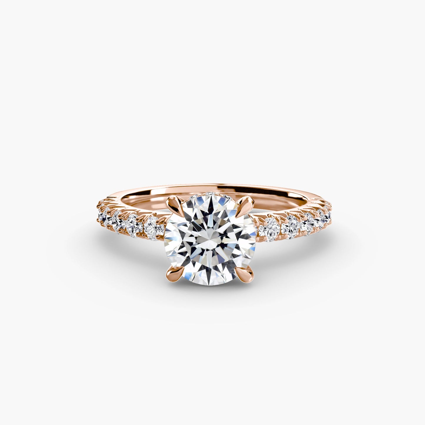 Solitaire with Pavé 6 Roset Jewelry