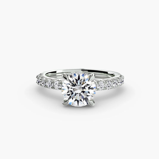 Solitaire with Pavé 6 Roset Jewelry