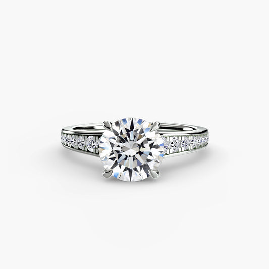Solitaire with Pavé 7 Roset Jewelry