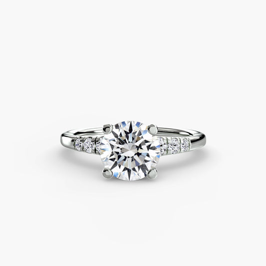 Solitaire with Shoulder Accents Roset Jewelry