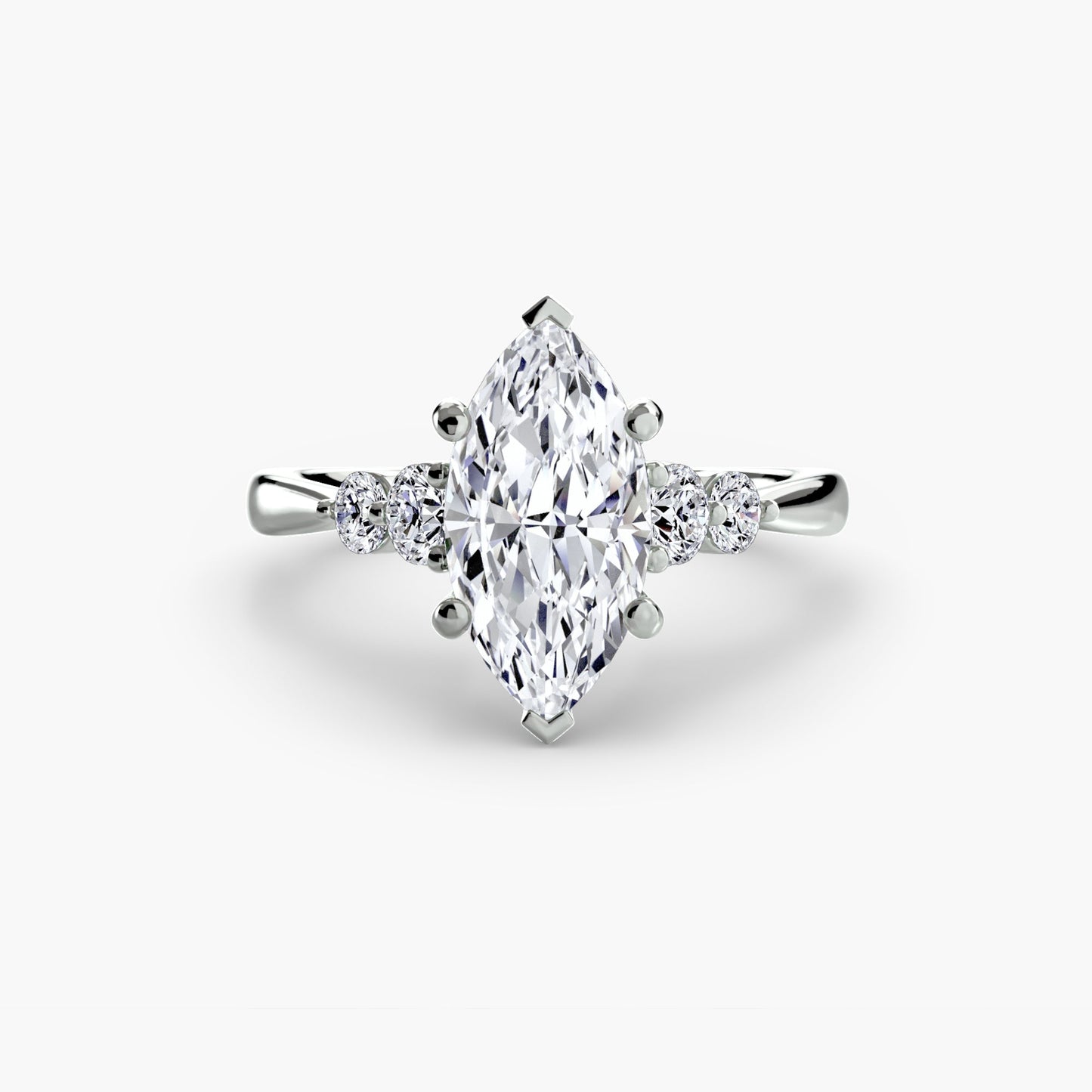 Solitaire with Shoulder Accents 2 Roset Jewelry