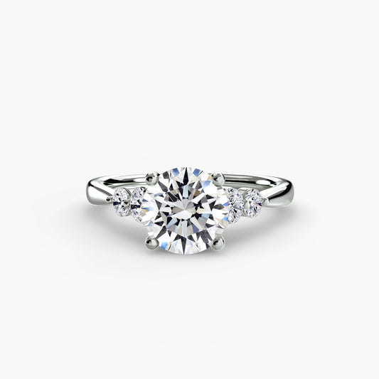 Solitaire with Shoulder Accents 2 Roset Jewelry