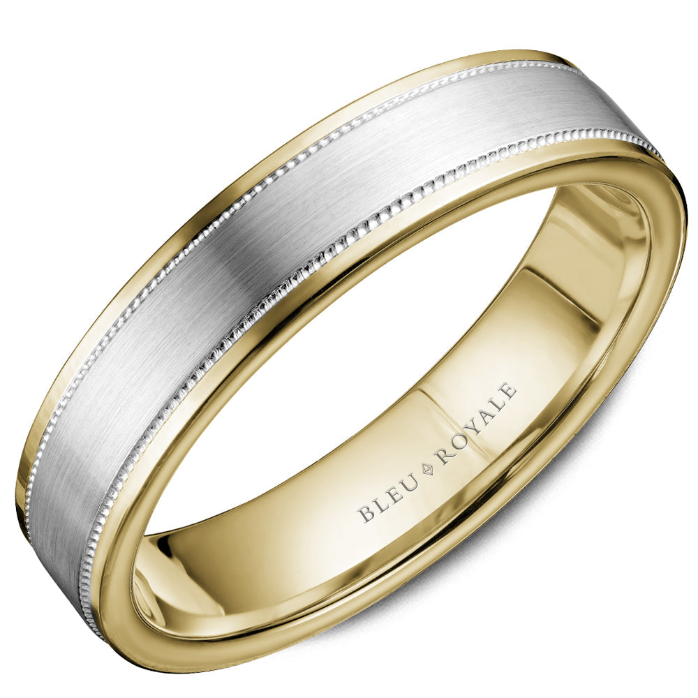 Bleu Royale 14K Gold Men's Ring RYL-038WY6 Crown Ring