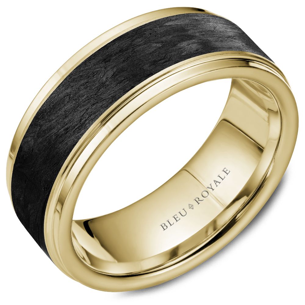Bleu Royale 14K Gold Men's Ring RYL-047Y85 Crown Ring