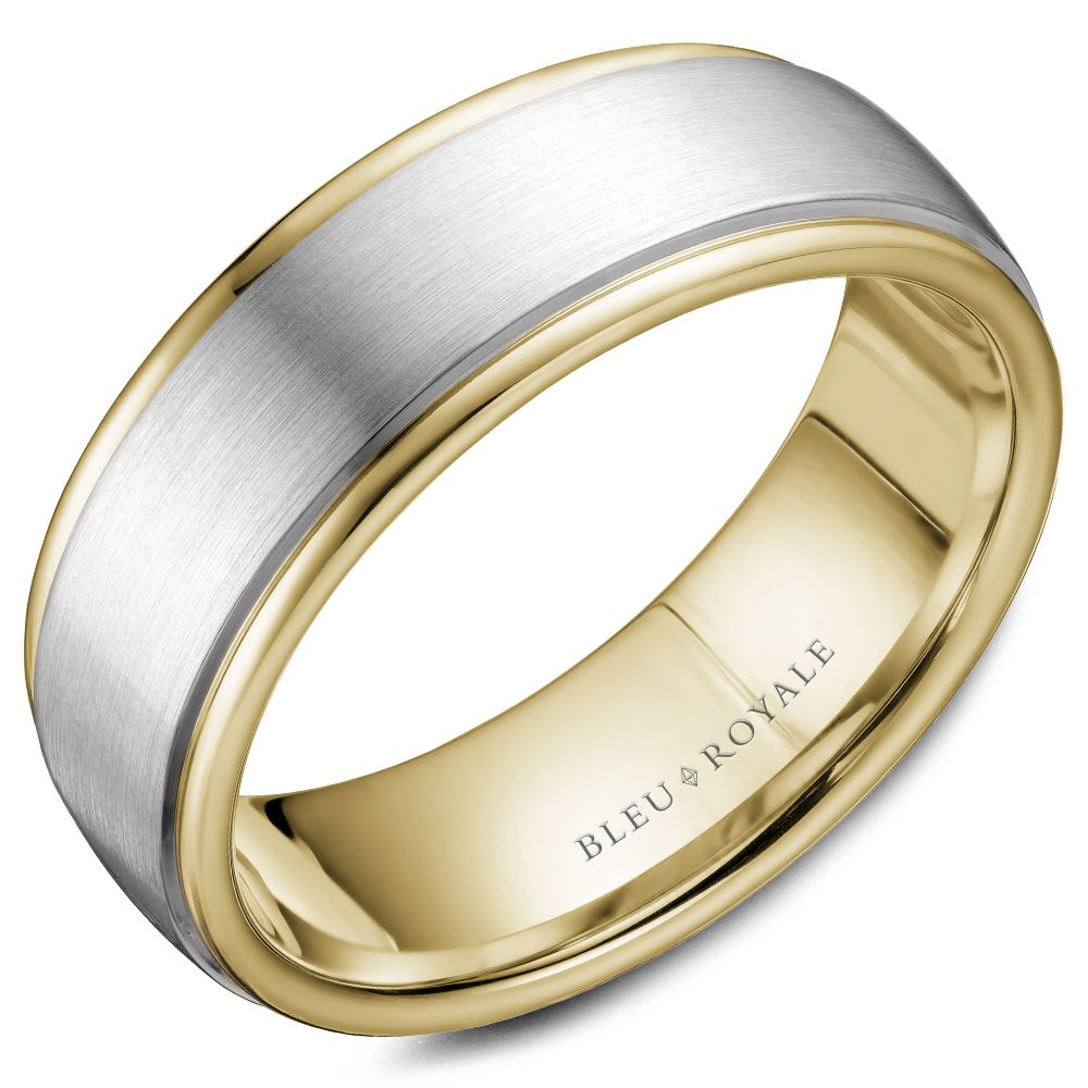 Bleu Royale 14K Gold Men's Ring RYL-058WY75 Crown Ring
