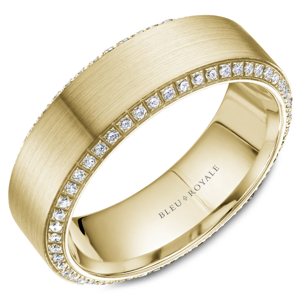 Bleu Royale 14K Gold Ring with Diamonds RYL-067YD7 Crown Ring