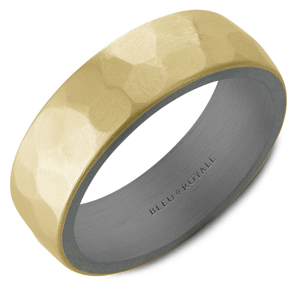 Bleu Royale 14K Yellow Gold and Tantalum Men's Ring RYL-132YT7-M10 Crown Ring
