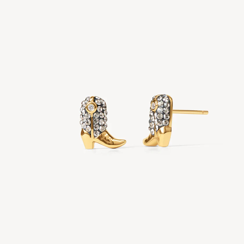H&B Ride Boot Sparkle Stud Earrings