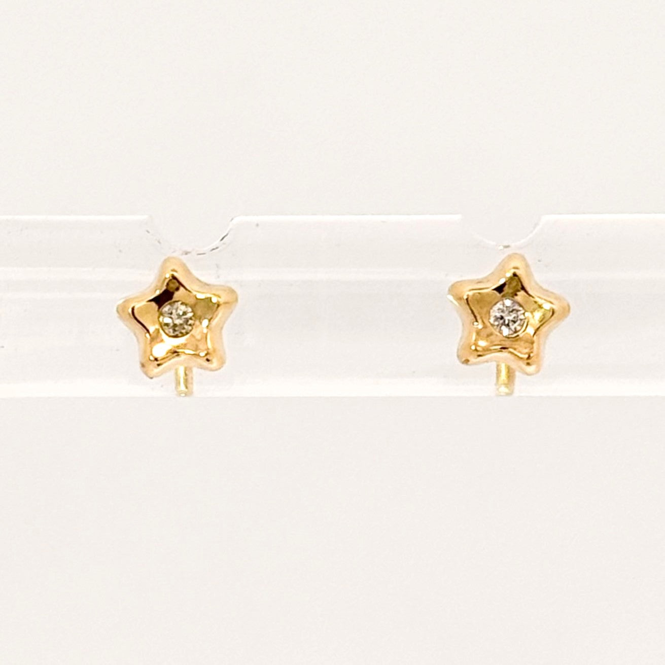 "Starlight" 18k Yellow Gold Studs