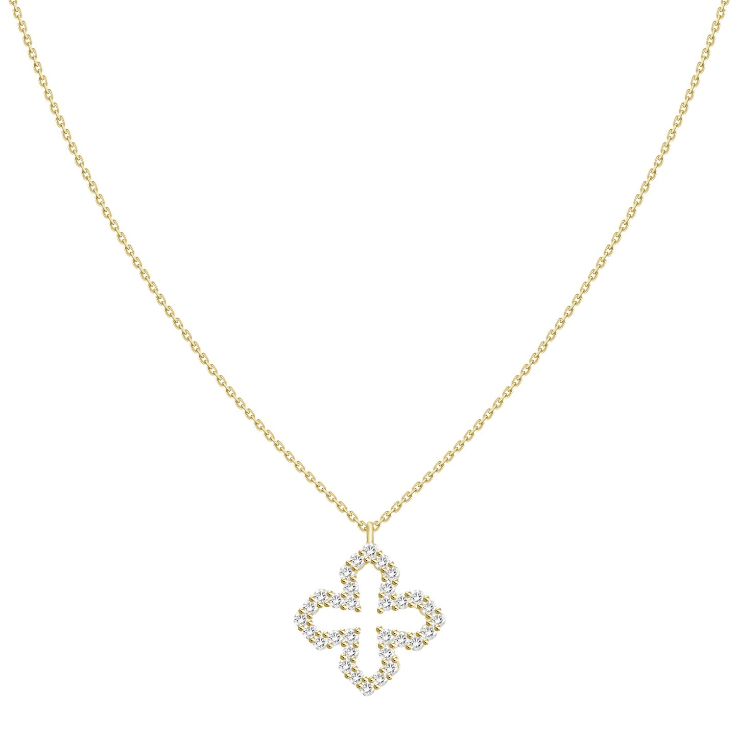 "Finn" 18k Gold and Diamond Charm Necklace