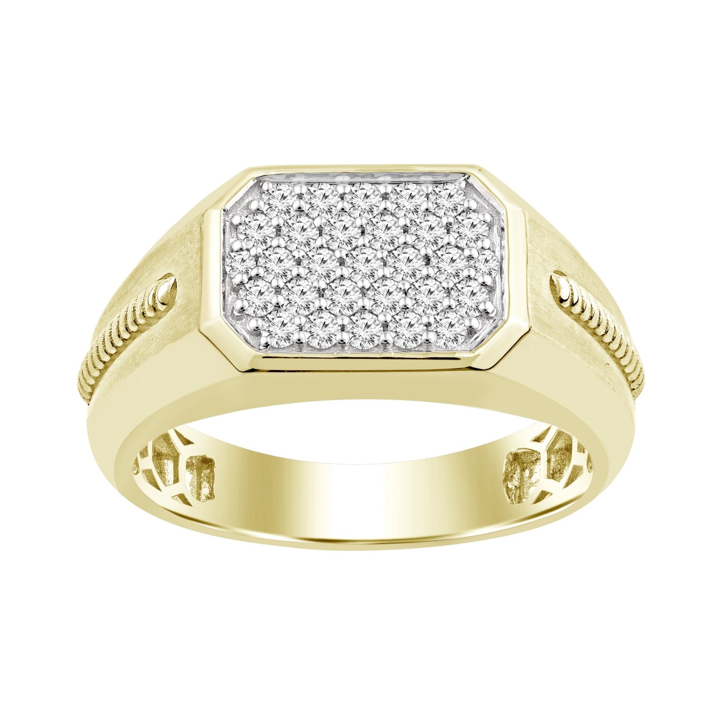 "Rhyan" Diamond Textured Ring
