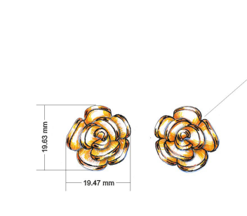 Roset DRIP "Rosette" Earrings Roset Drip