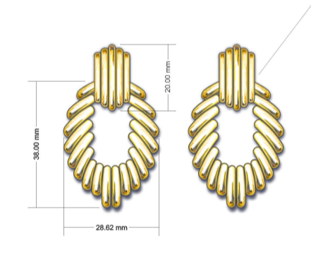 Roset DRIP "Ann" Earrings Roset Drip