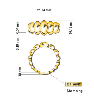 Roset DRIP "Margaret" Ring Roset Drip