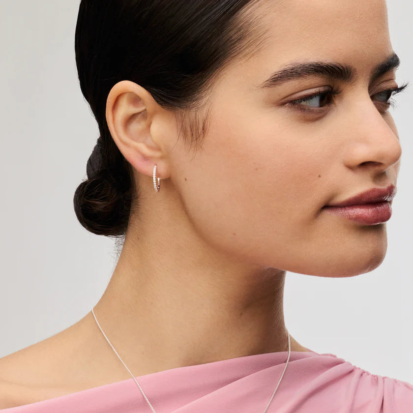H&B Small Pavé Hoop Earrings