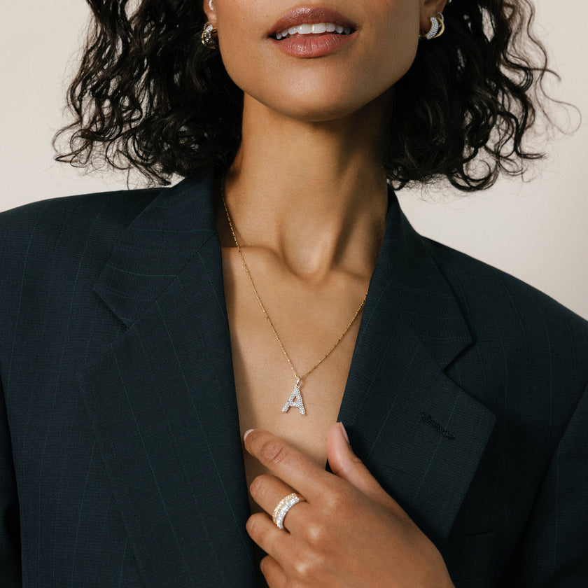 H&B Sparkle Letter Charm