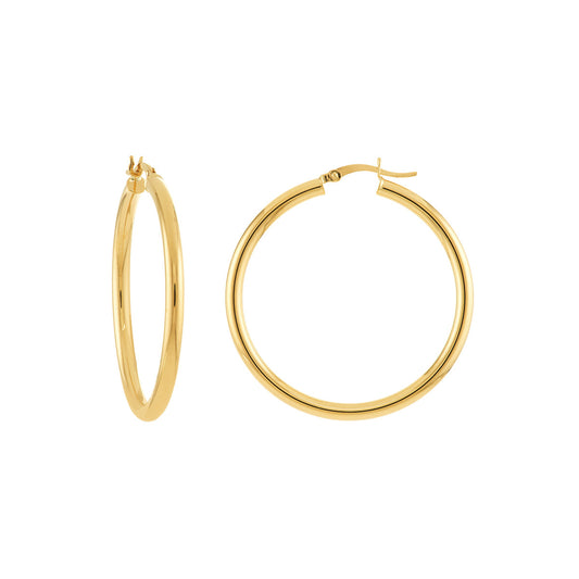 Roset Gold Label - "Rowan" Polished Hoops
