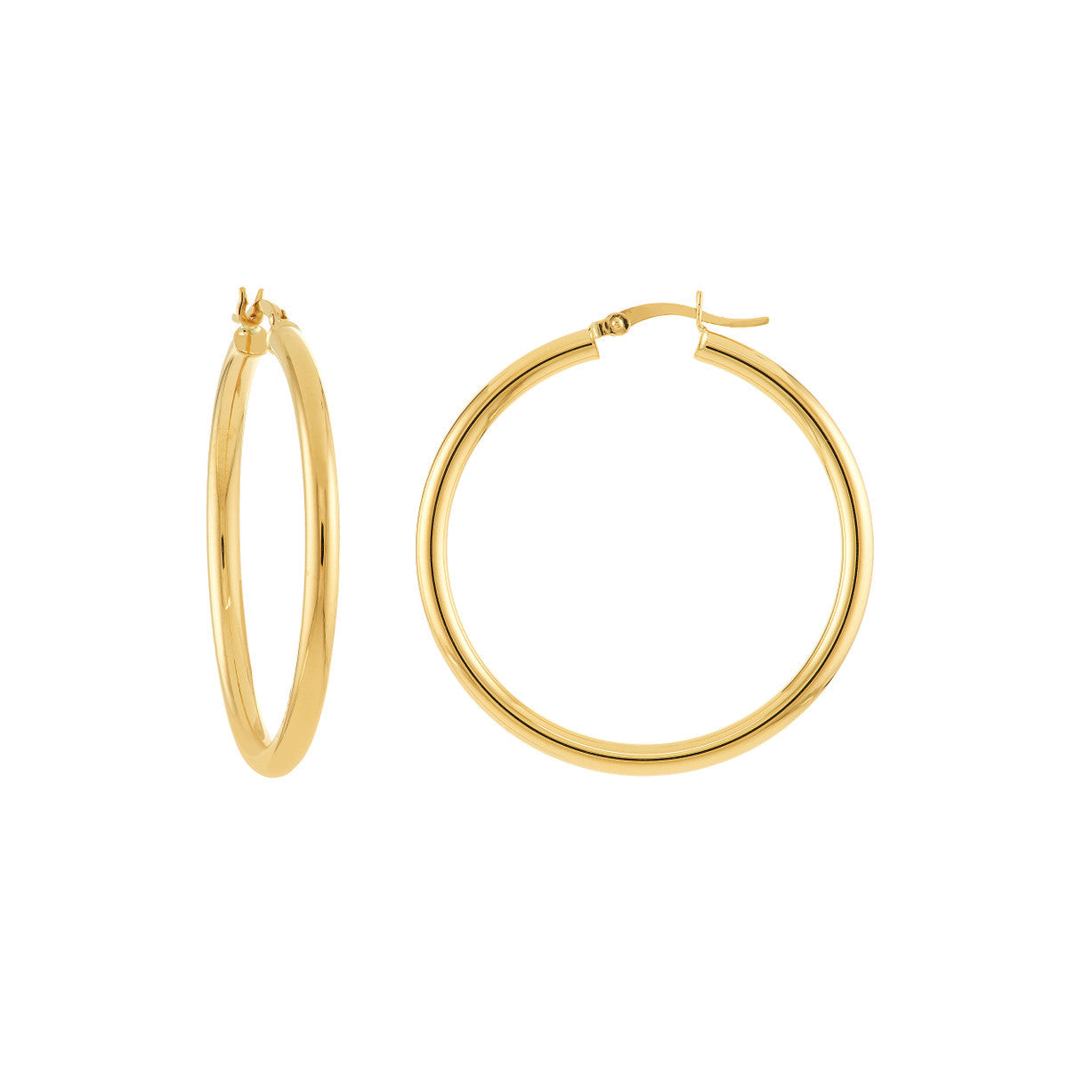 Roset Gold Label - "Rowan" Polished Hoops Roset Gold Label
