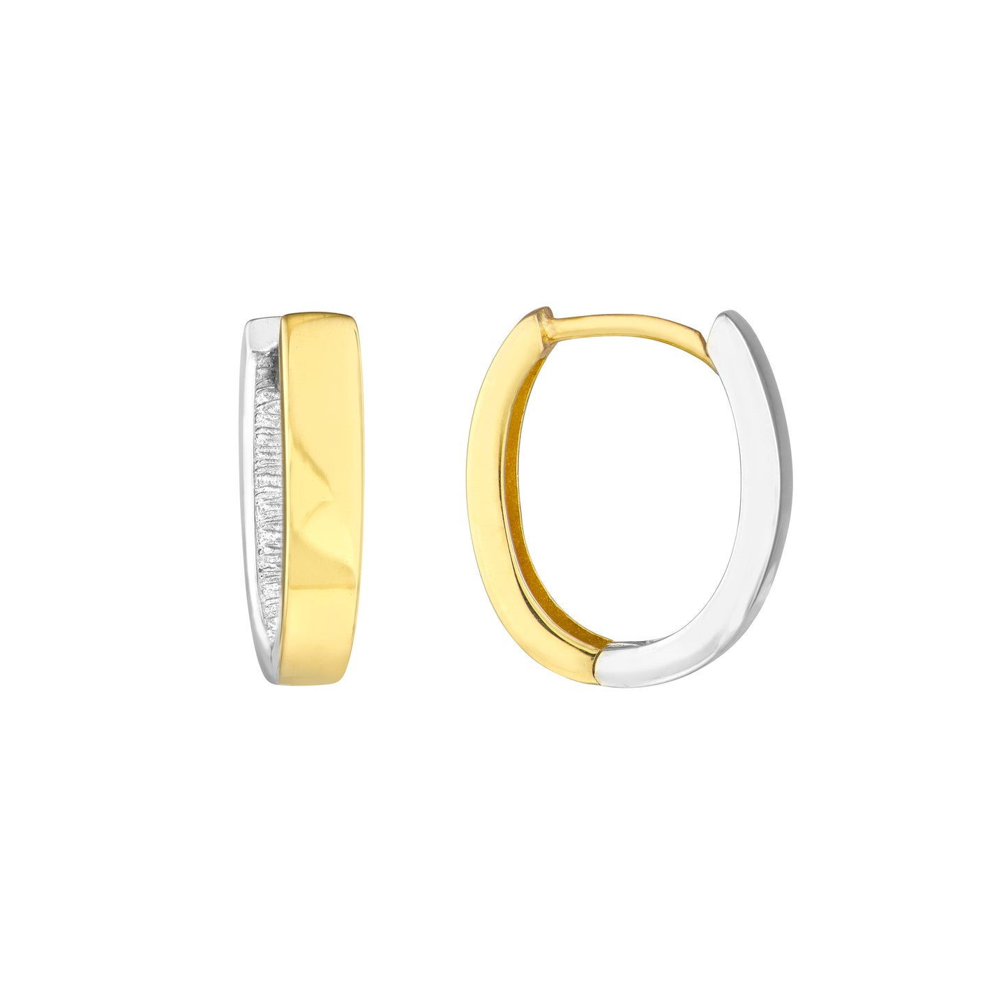 Roset Gold Label "Vicky" 2-tone Hoop Earrings