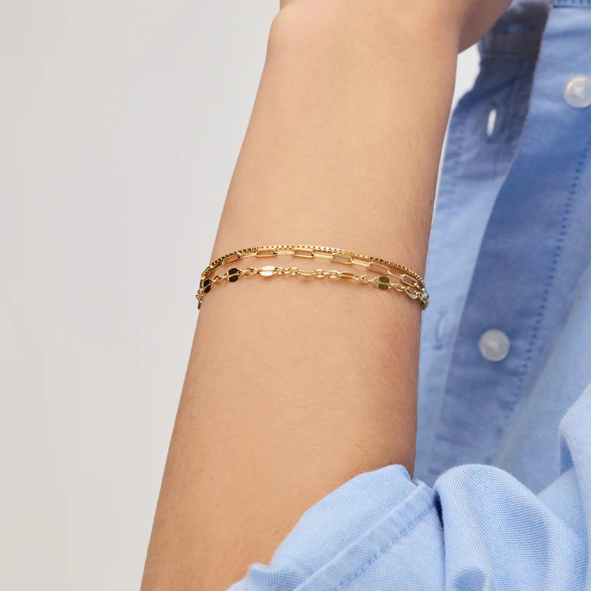 H&B Chain Trio Strand Bracelet
