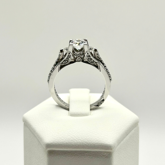 Tacori Platinum Three Stone Engagement Ring