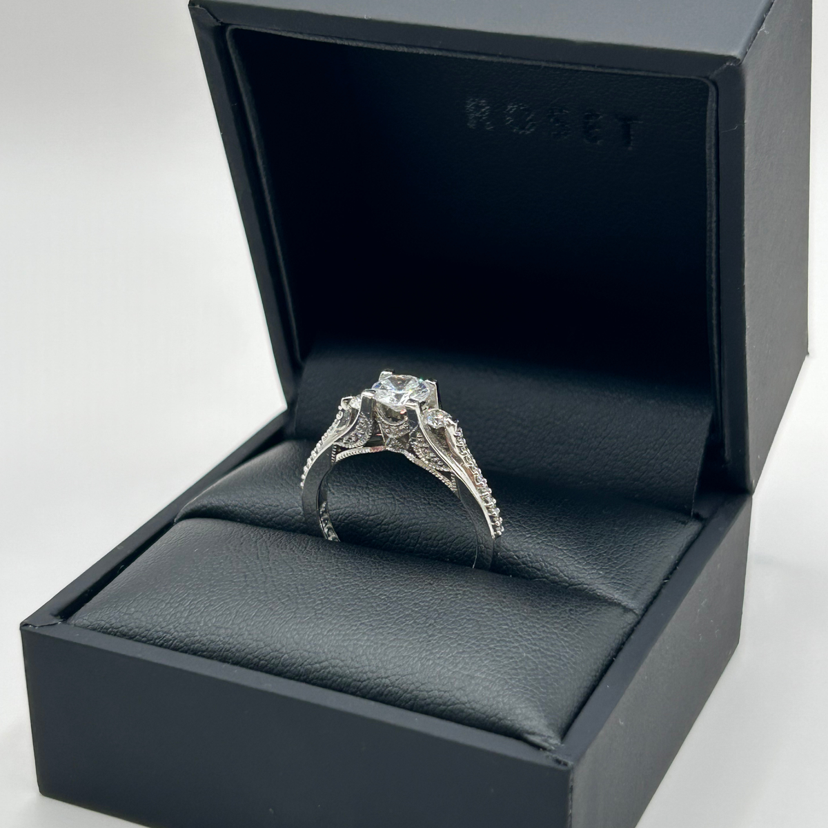 Tacori Platinum Three Stone Engagement Ring