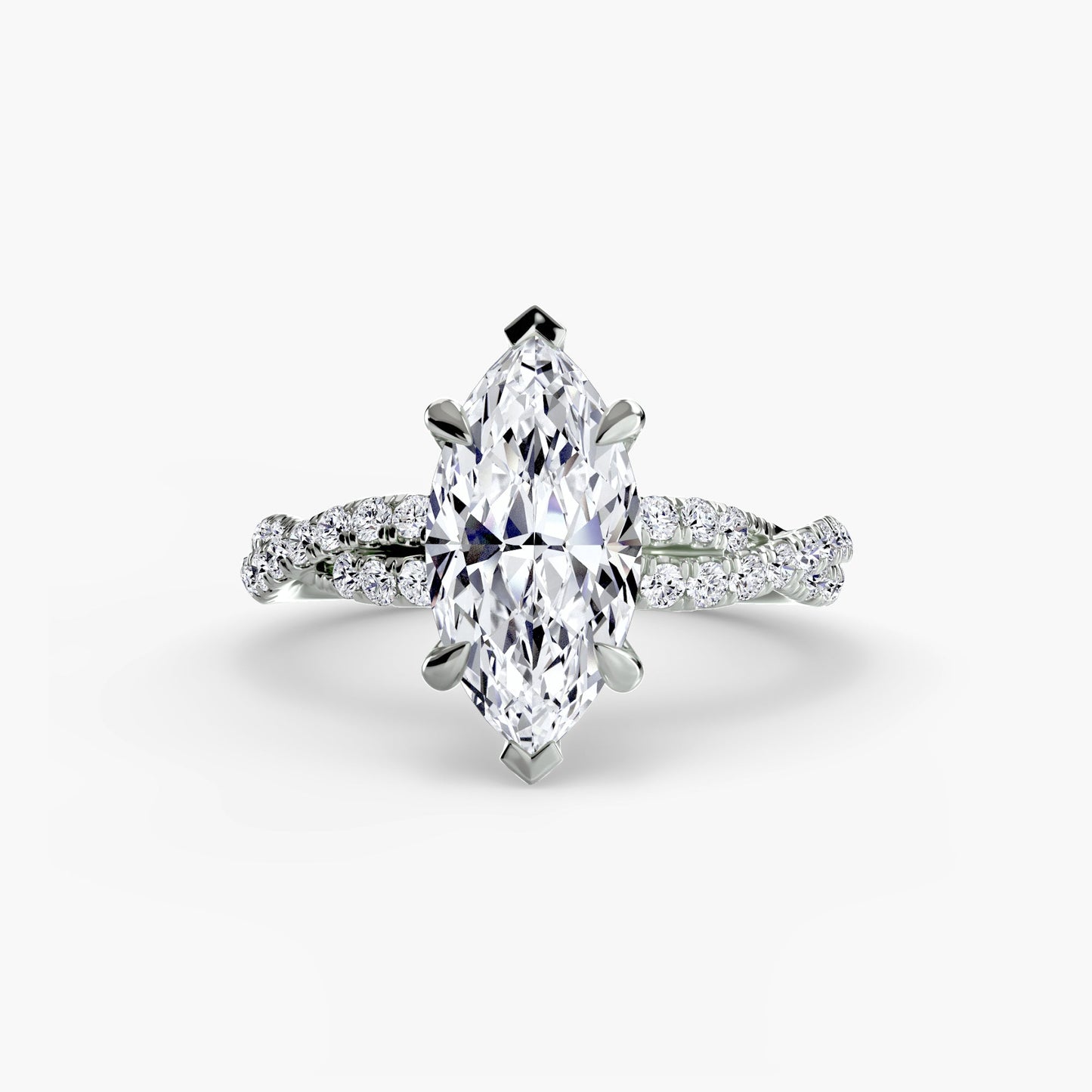 The Twisted Pavé Solitaire Roset Jewelry