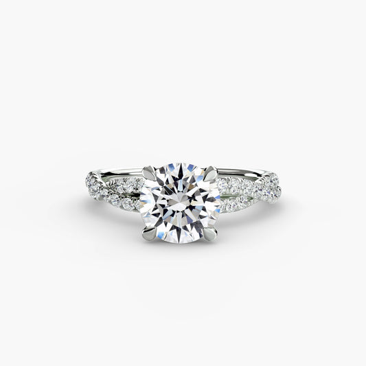 The Twisted Pavé Solitaire Roset Jewelry