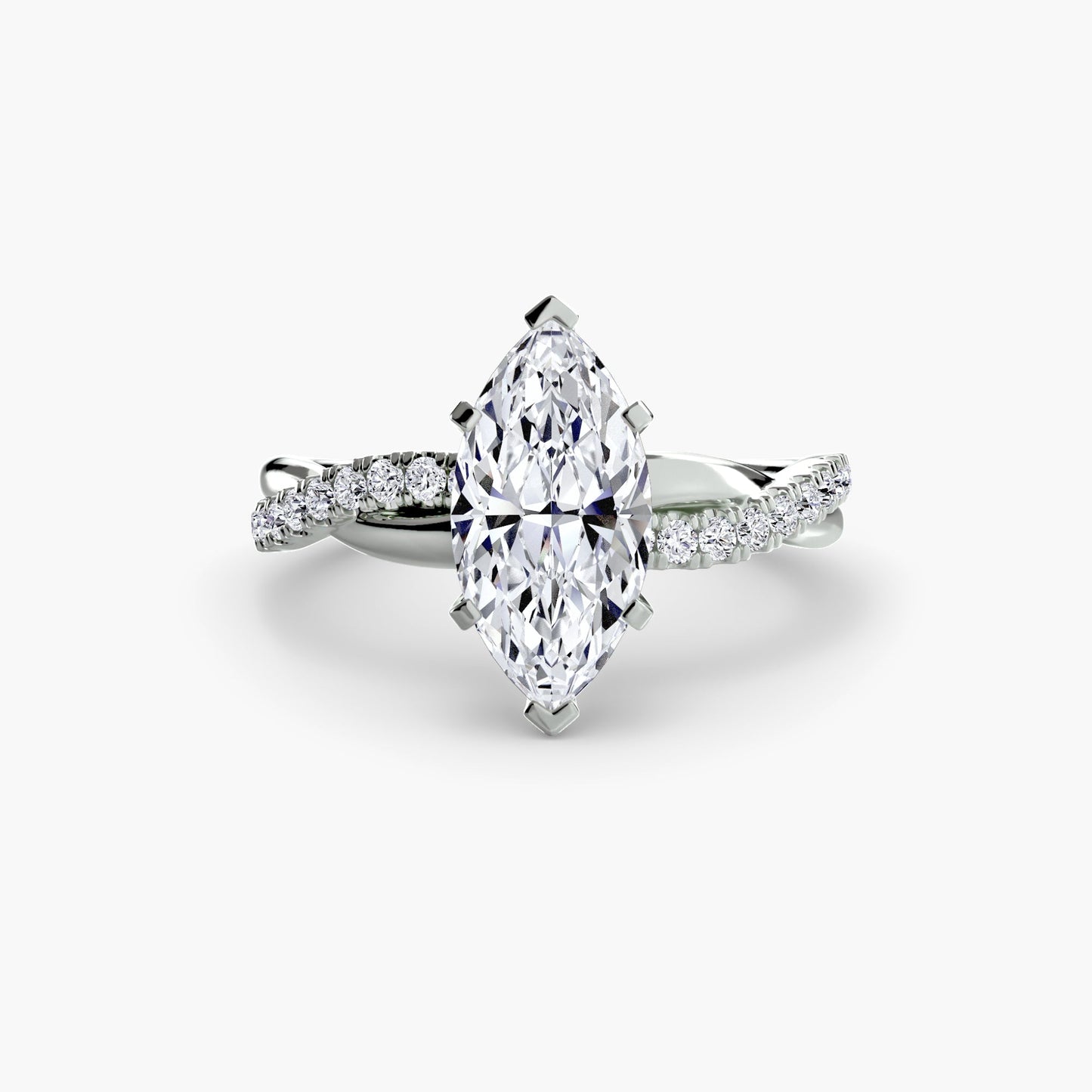 The Emerald Twist Pavé Ring Roset Jewelry