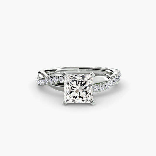 The Emerald Twist Pavé Ring Roset Jewelry