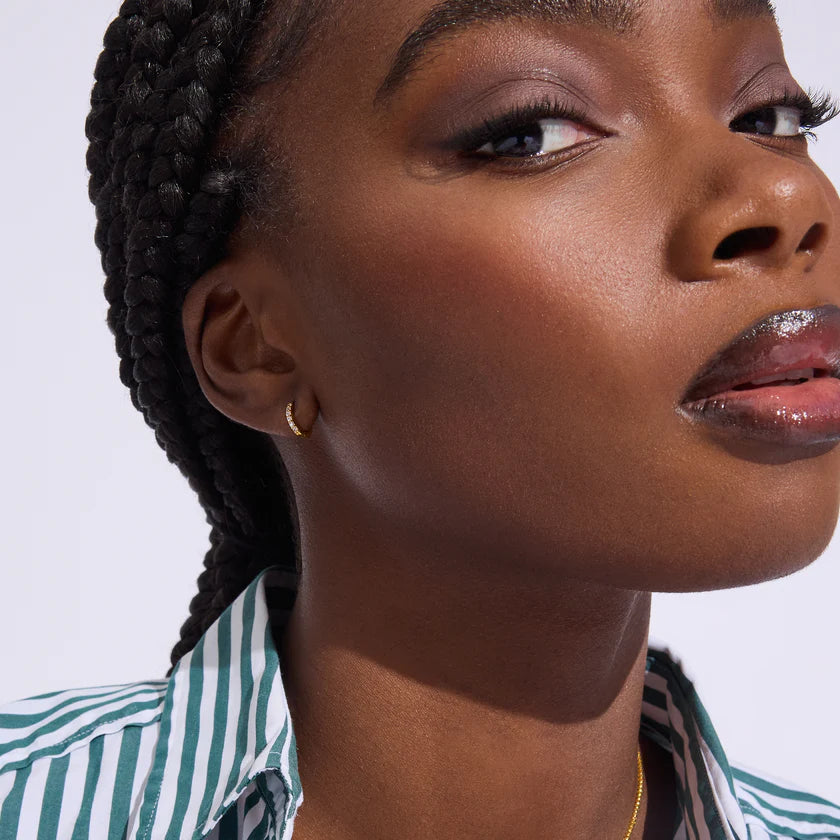 H&B Extra Small Pavé Hoop Earrings