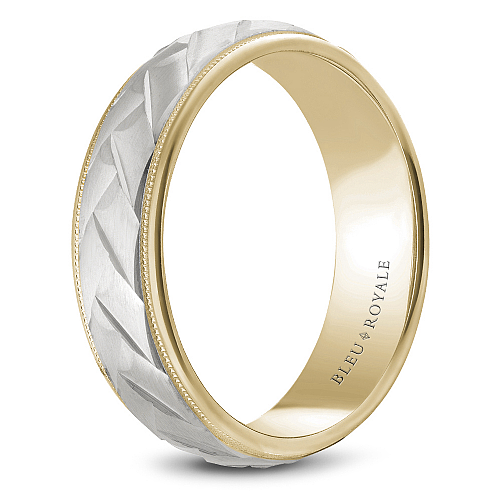 Bleu Royale 14K Gold Wedding Band RYL-111WY65