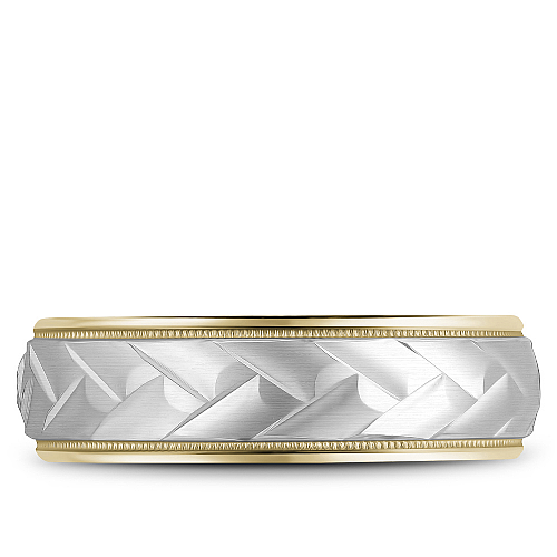 Bleu Royale 14K Gold Wedding Band RYL-111WY65 Crown Ring