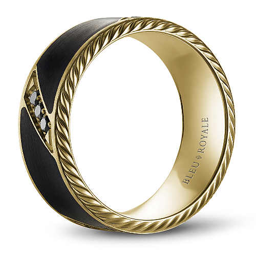 Bleu Royale 14K Gold Men's Ring RYL-247YBD95 Crown Ring