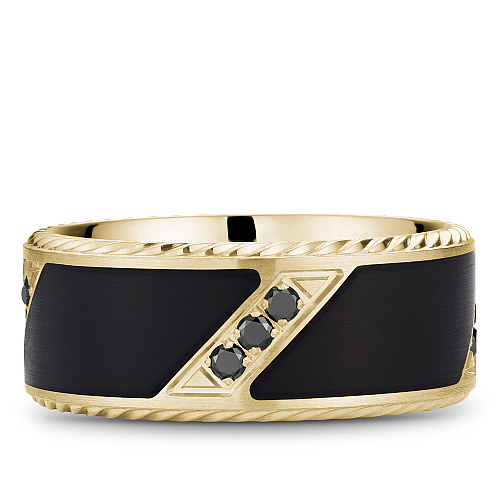 Bleu Royale 14K Gold Men's Ring RYL-247YBD95 Crown Ring