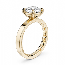Luna Engagement Ring - 1.61ct Lab-Grown Round Diamond in 18K Gold