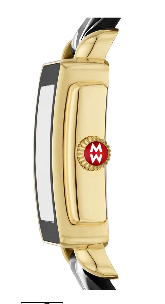 MICHELE - Deco Sport Mid Gold-Plated Leather Watch