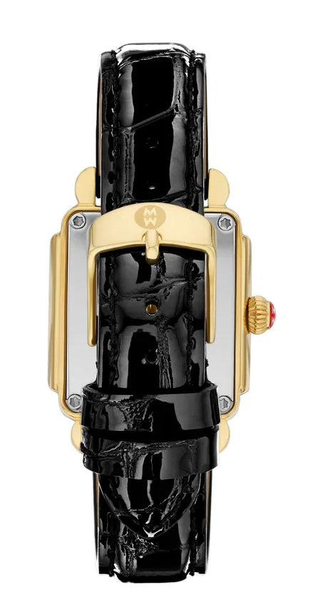 MICHELE - Deco Sport Mid Gold-Plated Leather Watch