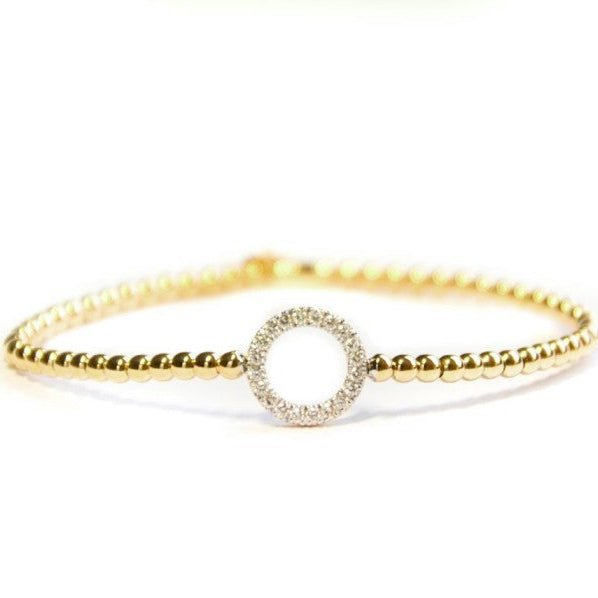 Hulchi Belluni Diamond Halo Stretch Bracelet