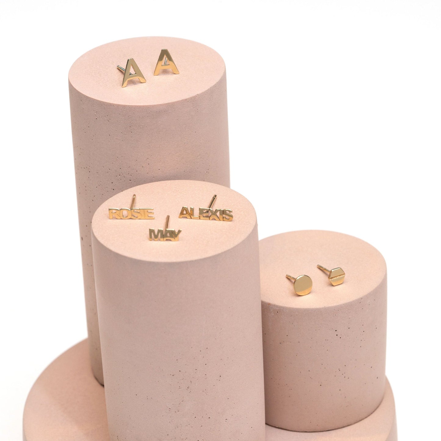 Roset Gold Label - 14K Gold Name Studs Roset Gold Label