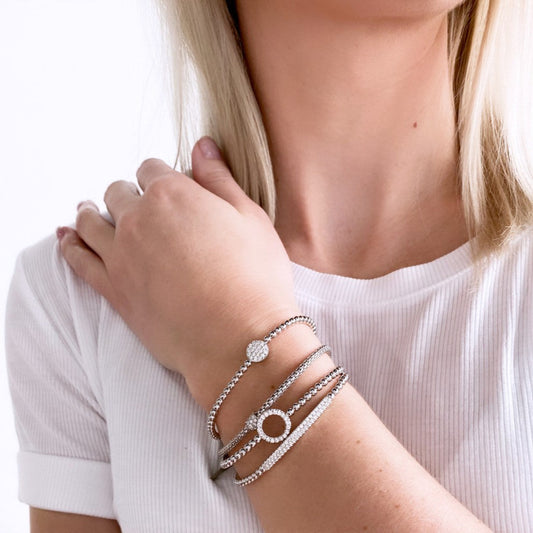 Hulchi Belluni Diamond Halo Stretch Bracelet