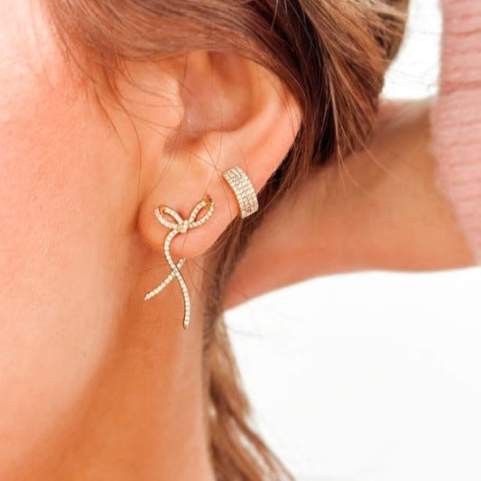 EF Collection - 14K Diamond Bow Earrings EF Collection