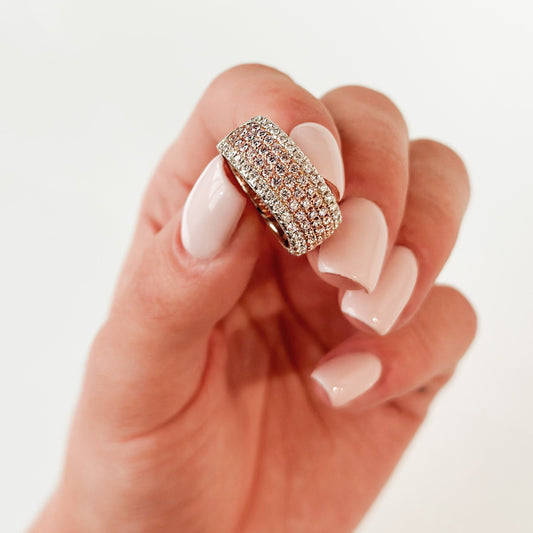 ROSET Opulence Five Row Pink & White Diamond Ring Roman & Jules