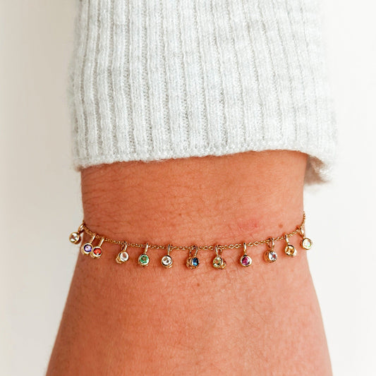 FUSE by Roset - You're a Gem 10K Gold Round Genuine Gemstone Charm Roset - Fuse