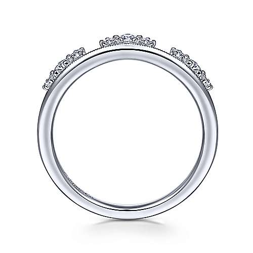 Gabriel & Co - Lilibet 14K White Gold Diamond Cluster Crown Ring